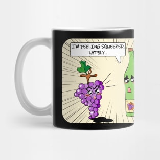 SQUEEZED - Wine Lovers Funny Cartoon Mug